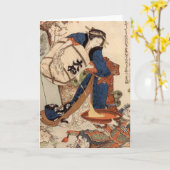 Het schilderen van de Kunst van Hokusai Kaart (Gele Bloem)