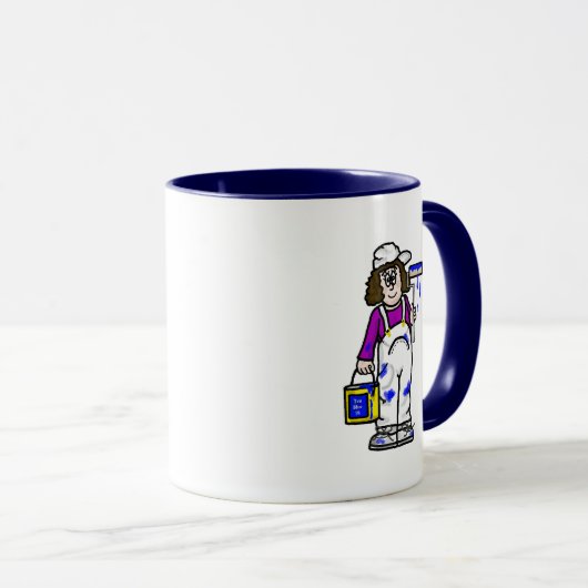 Het schilderen van de Mok van het Koffie van Diva  (Voorkant rechts)