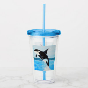 Het Schilderen van de orka Acryl Drinkbeker