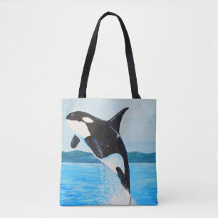 Het Schilderen van de orka Tote Bag
