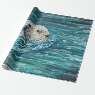 Het Schilderen van de Otter van het Zee van de Cadeaupapier