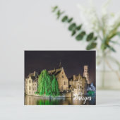 Het schilderen van de oude stad Brugge en de Belfr Briefkaart (Staand voorkant)