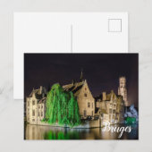 Het schilderen van de oude stad Brugge en de Belfr Briefkaart (Voorkant / Achterkant)