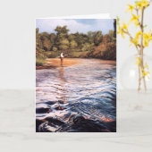 Het Schilderen van de rivier Wenskaarten Kaart (Gele Bloem)