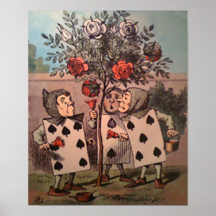 Het schilderen van de Rozen Rood 3 Poster