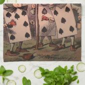 Het schilderen van de Rozen Rood 3 Theedoek (Gevouwen)