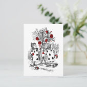 Het schilderen van de Rozen Rood Briefkaart (Staand voorkant)