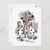 Het schilderen van de Rozen Rood Briefkaart (Voorkant / Achterkant)