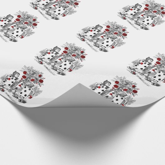 Het schilderen van de Rozen Rood Cadeaupapier (Hoek)