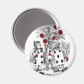 Het schilderen van de Rozen Rood Magneet (Voorkant / Achterkant)