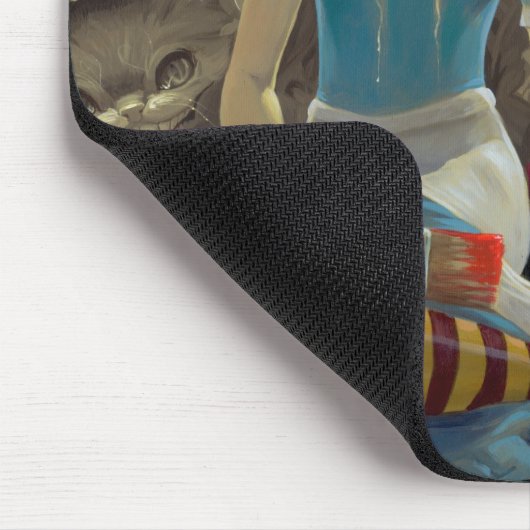 "Het schilderen van de Rozen Rood" Mousepad Muismat (Hoek)