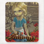 "Het schilderen van de Rozen Rood" Mousepad Muismat (Voorkant)