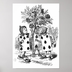 Het schilderen van de Rozen rood Poster