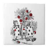 Het schilderen van de Rozen Rood Tegeltje (Voorkant)