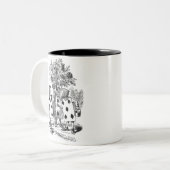 Het schilderen van de Rozen rood Tweekleurige Koffiemok (Voorkant links)