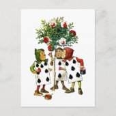 HET SCHILDEREN VAN DE ROZEN VAN DE KONINGIN BRIEFKAART (Voorkant)