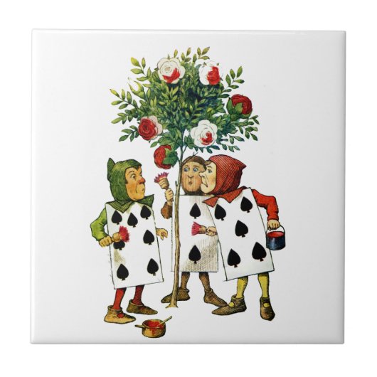 Het schilderen van de Rozen van de koningin in Ali Tegeltje (Voorkant)