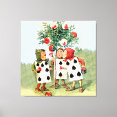 Het schilderen van de Rozen van de koningin van he Canvas Afdruk (Voorkant)