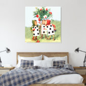 Het schilderen van de Rozen van de koningin van he Canvas Afdruk (Insitu (Slaapkamer))