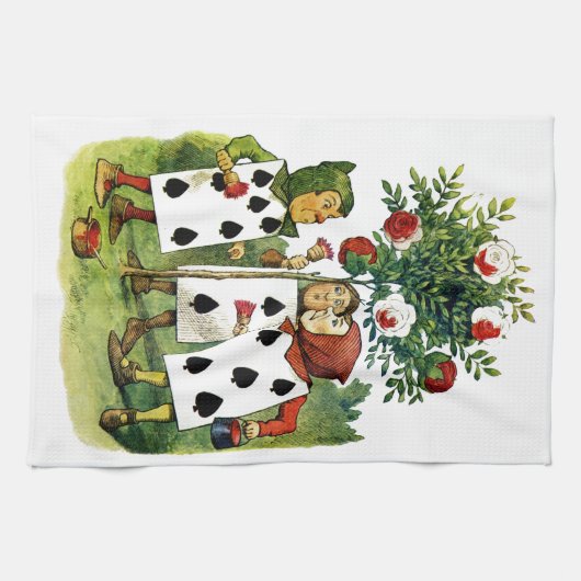 Het schilderen van de Rozen van de koningin van he Theedoek (Horizontaal)