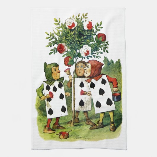 Het schilderen van de Rozen van de koningin van he Theedoek (Verticaal)