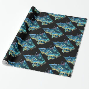 Het Schilderen van de Ruiter van de draak Cadeaupapier