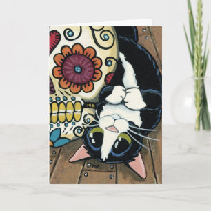 Het Schilderen van de Schedel van de Kat en van de Kaart