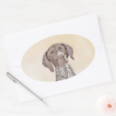 Het schilderen van de schilder van de Schilder van Ovale Sticker (Envelop)