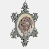 Het schilderen van de schilder van de Schilder van Tin Sneeuwvlok Ornament (Links)