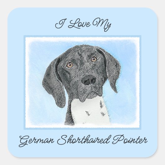 Het schilderen van de schilder van de Schilder van Vierkante Sticker (Voorkant)