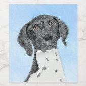 Het schilderen van de schilder van de Schilder van Wijn Etiket (Enkel label)