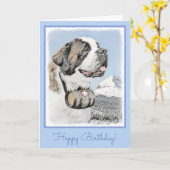 Het Schilderen van de sint-bernard - het Leuke Kaart (Gele Bloem)