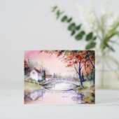 Het Schilderen van de Waterverf van de Brug Archin Briefkaart (Staand voorkant)