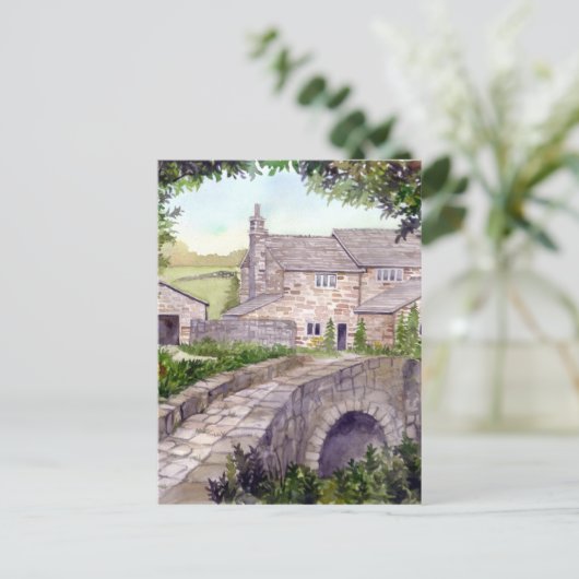 Het Schilderen van de Waterverf van de Brug van de Briefkaart (Staand voorkant)