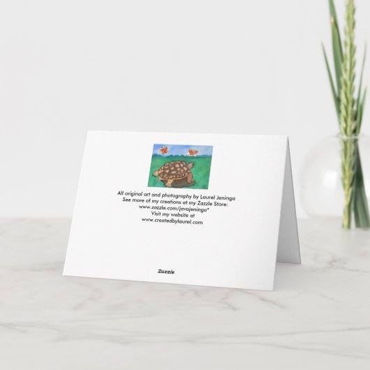 Het Schilderen van de Waterverf van de Schildpad Kaart (Achterkant)