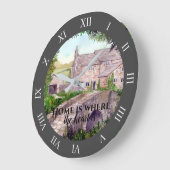 Het Schilderen van de Waterverf van de Stone Brug Grote Klok (Hoek)