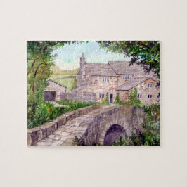 Het Schilderen van de Waterverf van de Stone Brug Legpuzzel