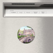 Het Schilderen van de Waterverf van de Stone Brug Magneet (Insitu (Vaatwasser))