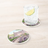 Het Schilderen van de Waterverf van de Stone Brug Zandsteen Onderzetter (Zijkant)