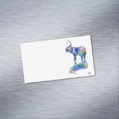 Het schilderen van de waterverf van Happy olifant  Magnetisch Visitekaartje (Voorbeeld)