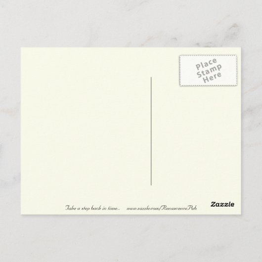 Het Schilderen van de Waterverf van het Kasteel Briefkaart (Achterkant)