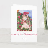 Het Schilderen van de Waterverf van Kerstmis van Feestdagen Kaart (Achterkant)