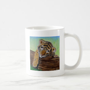 Het Schilderen van de Welp van de Tijger van de Koffiemok