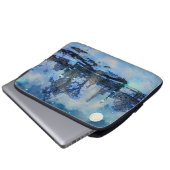 Het schilderen van de winternacht in het stadspark laptop sleeve (Voorkant onderkant)