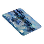 Het schilderen van de winternacht in het stadspark magneet (Rechterzijde)