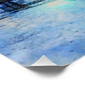 Het schilderen van de winternacht in het stadspark perfect poster (Hoek)