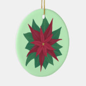Het schilderen van een Poinsettia Flower kerstvers Keramisch Ornament (Rechts)