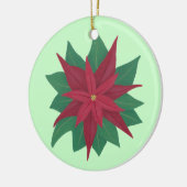 Het schilderen van een Poinsettia Flower kerstvers Keramisch Ornament (Links)