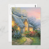 Het schilderen van een Rustiek Plattelandshuisje Briefkaart (Voorkant / Achterkant)