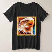 Het schilderen van een verbluffend Eagles gezicht. Grote Maat T-shirt (Design voorkant)